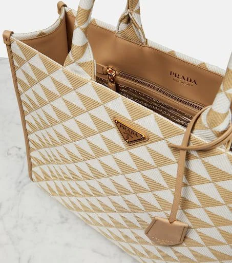 Prada Symbole leather-trimmed tote bag 3