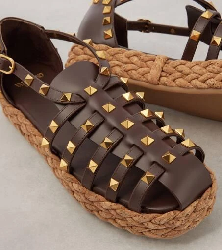 Valentino Rockstud leather espadrilles 5