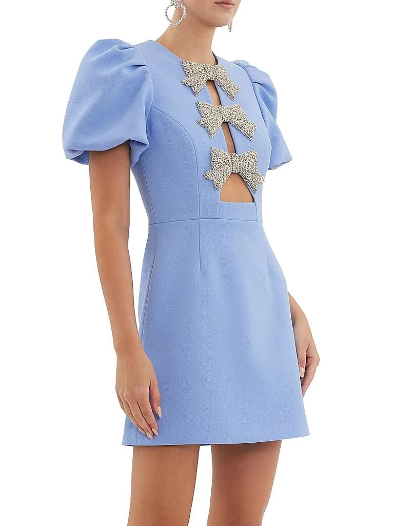 REBECCA VALLANCE Juliana Puff-Sleeve Bow Minidress 4