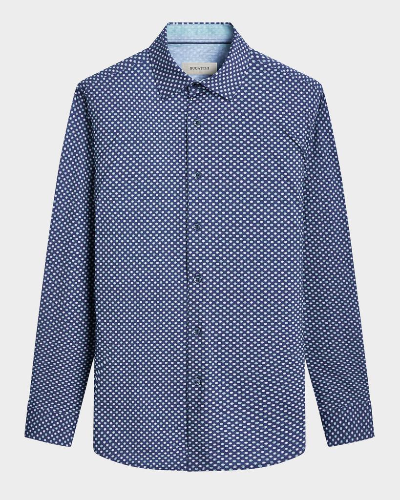 BUGATCHI Men's OoohCotton Geometric Sport Shirt