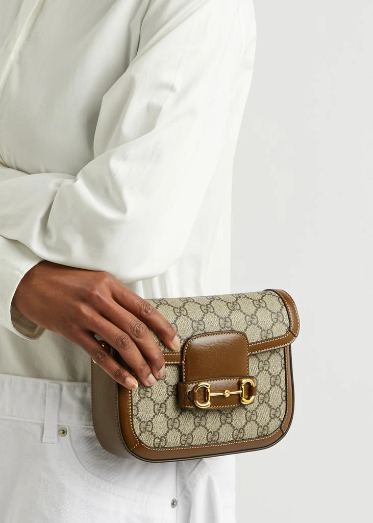 Gucci Horsebit 1955 mini monogrammed saddle bag 6