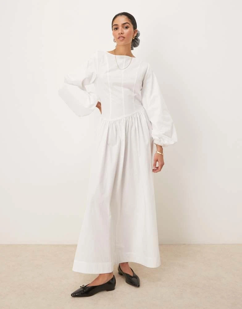 asos white asymmetric dress Asos Design Embellished Organza Asymmetric One Sleeve Mini Dress In White