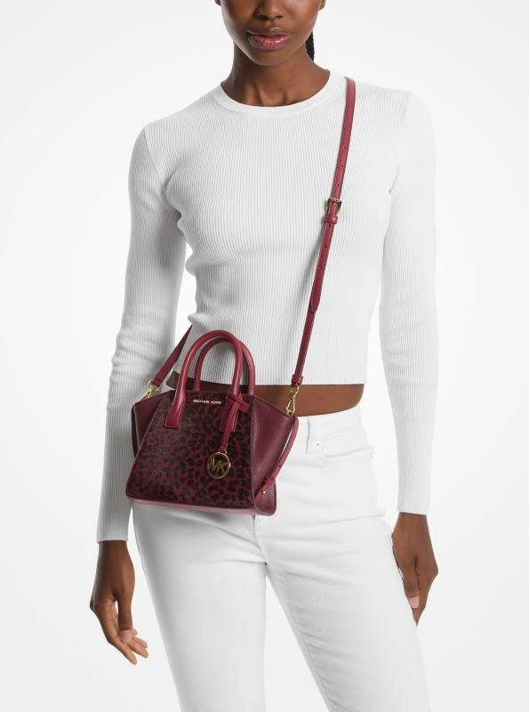 Michael Kors Avril Extra-Small Cheetah Print Calf Hair and Leather Satchel 3