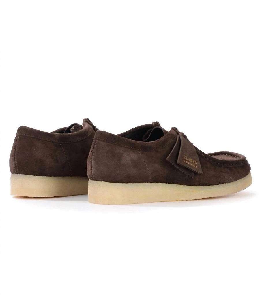 Clarks Men's Wallabee Shoe - Medium Width In Dark Brown Suede 4