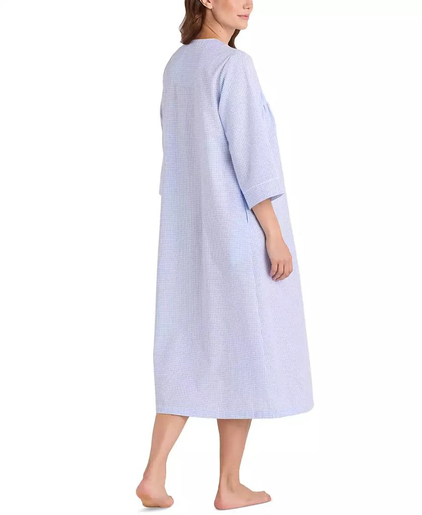 Miss Elaine Women's 3/4-Sleeve Zip-Front Seersucker Robe 2