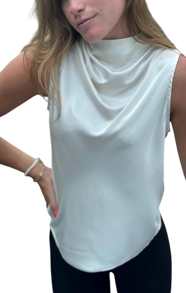 Bishop + Young Claude Cowl Neck Top In Natural