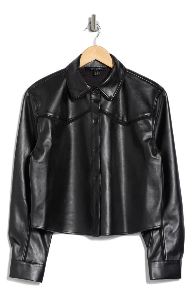 19 Cooper Faux Leather Crop Shirt Jacket 3