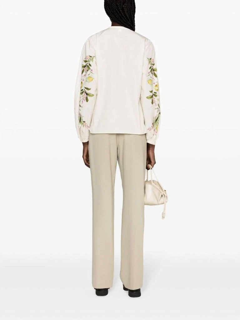 Giambattista Valli Printed Poplin Ivy and Lemon Top 3
