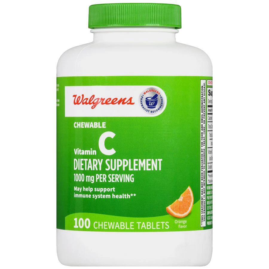 Walgreens Vitamin C 1000 mg Chewable Tablets Orange 2