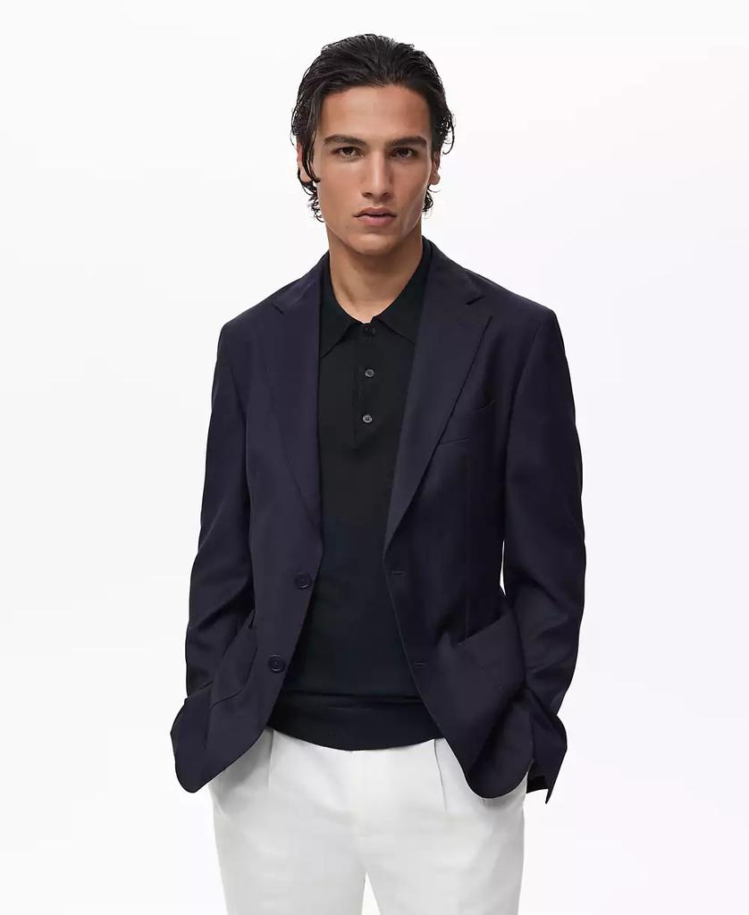 Mango Men's Virgin Wool Slim Fit Blazer