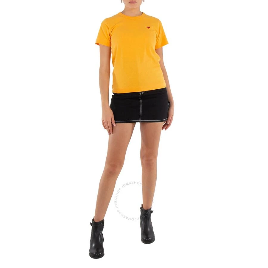 Comme Des Garcons Cdg Play Heart Emblem T-Shirt In Yellow 1