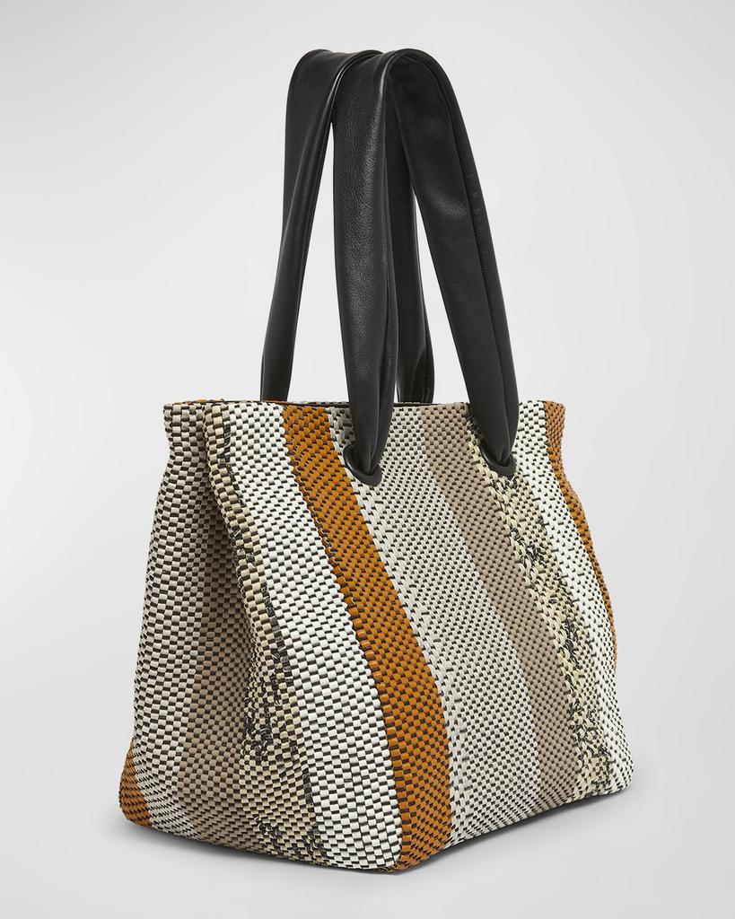 ランウェイ [Dries Van Noten] ソフト ウェーブ トート バッグ Dries Van Noten Muff Woven Leather Tote Bag - Tote Bags