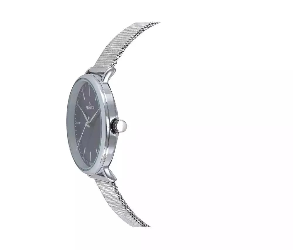 Peugeot Women's 30mm Black Sleek Stainless Steel Mesh Band Watch 2