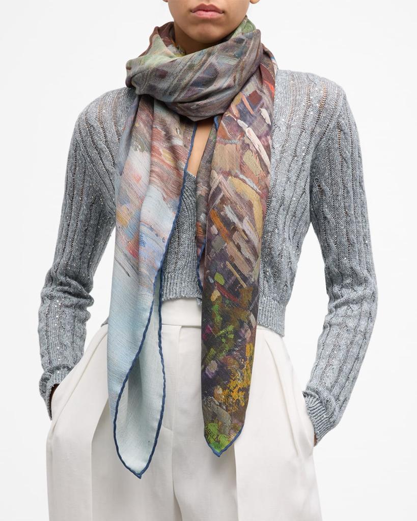 Rani Arabella Venice Multicolor Cashmere-Blend Scarf