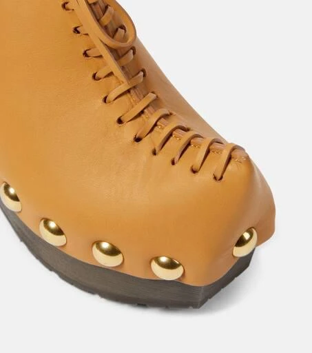 ETRO 50 leather platform clogs 6