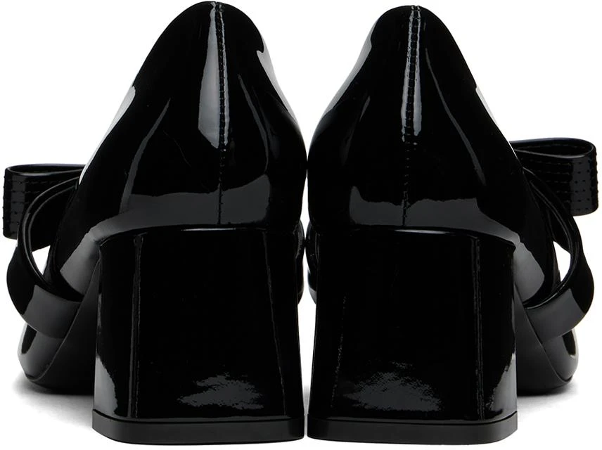 Versace Black Gianni Ribbon Block Heels 2