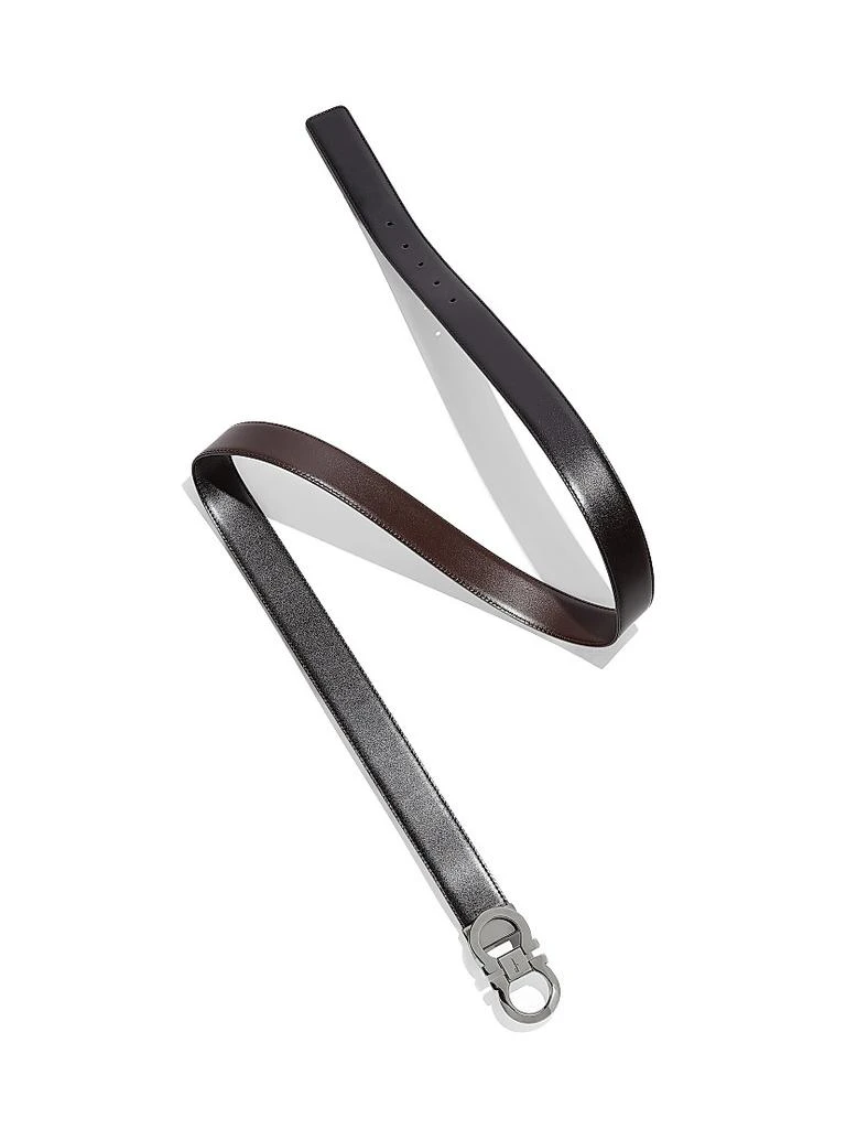 Salvatore Ferragamo Gancini Buckle Adjustable Cut-to-Size Reversible Belt 5