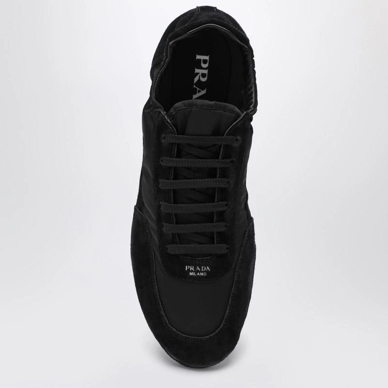 Prada Black Re-Nylon and suede Sneaker Collapse 4