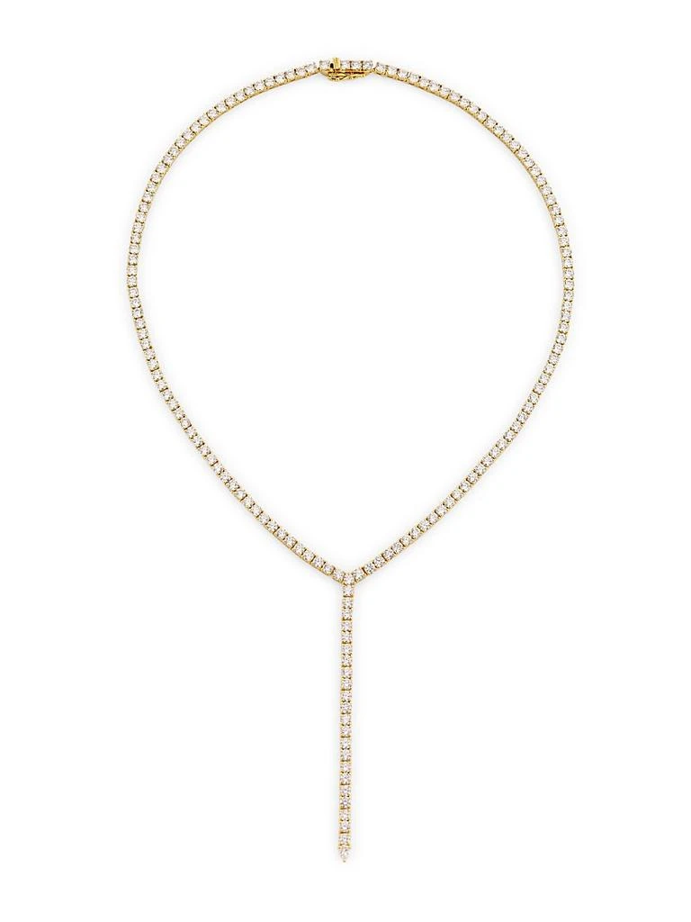 Adriana Orsini Perfect 18K Gold-Plated & Cubic Zirconia Tennis Y Necklace 1