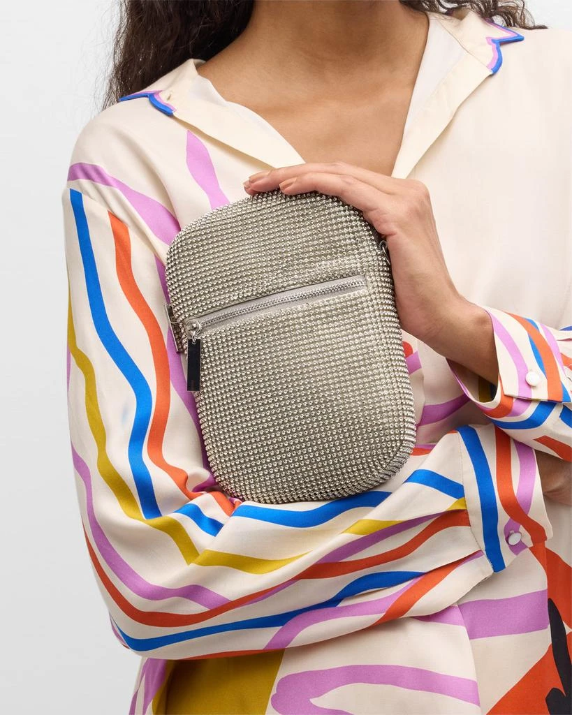 Whiting 
Davis Zip Crystal Crossbody Bag 4