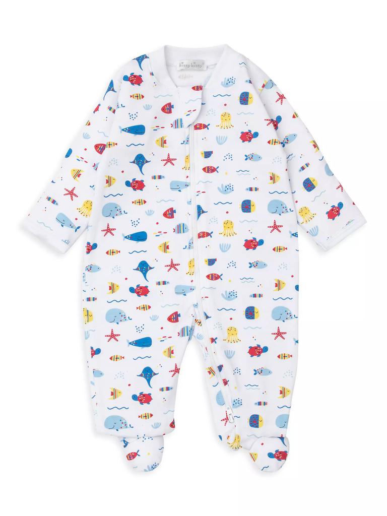 Kissy Kissy Baby Boy's Sea Animal-Print Cotton Footie