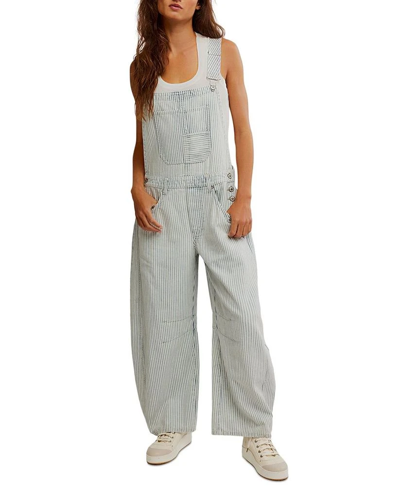 Free People Good Luck Stripe Overalls 1