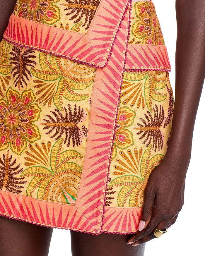 FARM Rio Palm Scarf Mini Skirt 5