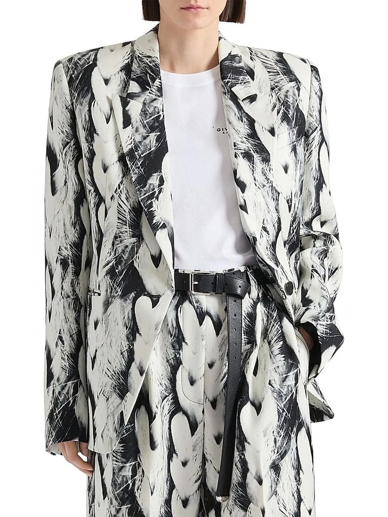 Givenchy Boxy Fit Jacket in Wool with Hair Print 3