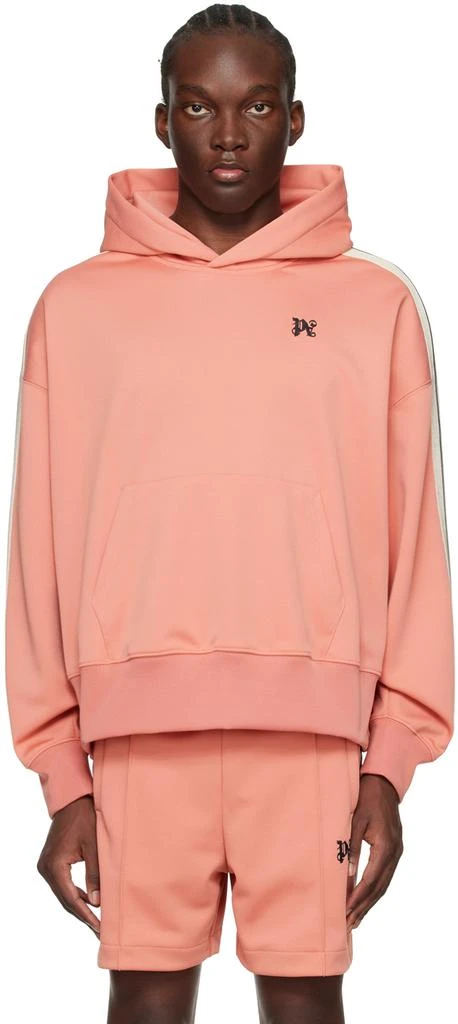 Palm Angels Pink Monogram Hoodie 1