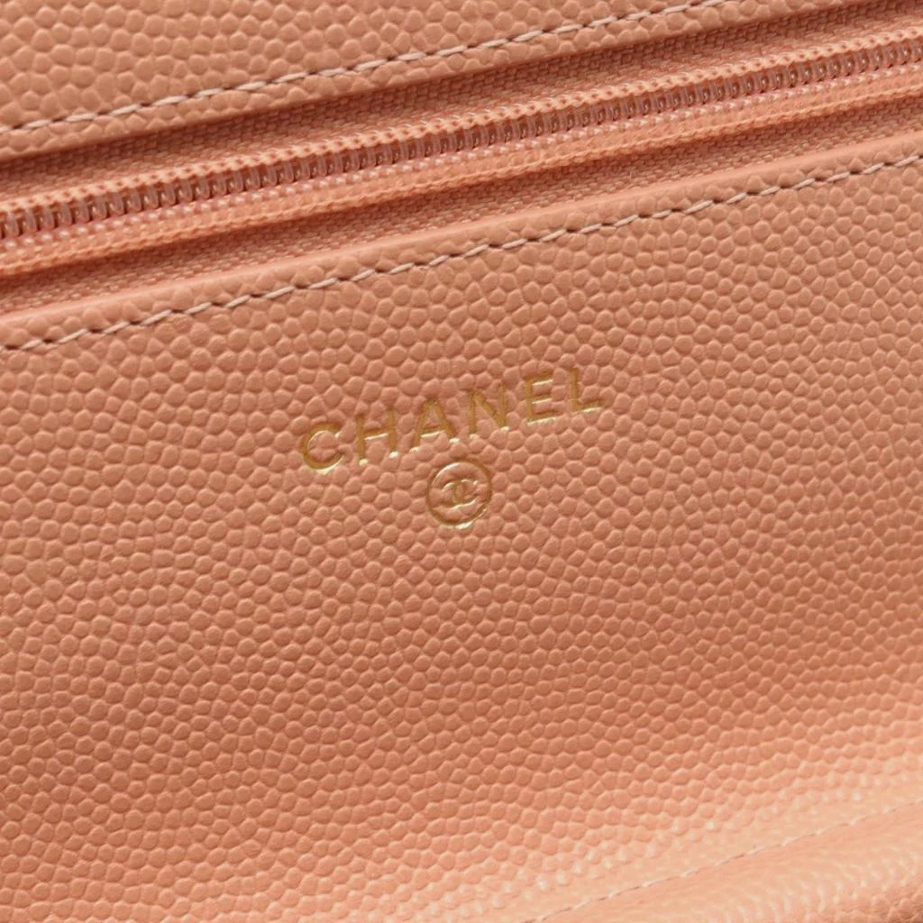 Chanel Chanel Pink Leather Classic Wallet on Chain 4