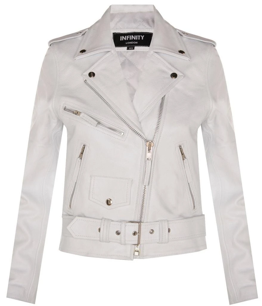 Infinity Leather Womens Cowhide Leather Biker Jacket-Mansfield 6