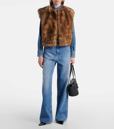 Dolce 
Gabbana Cropped shearling vest 2