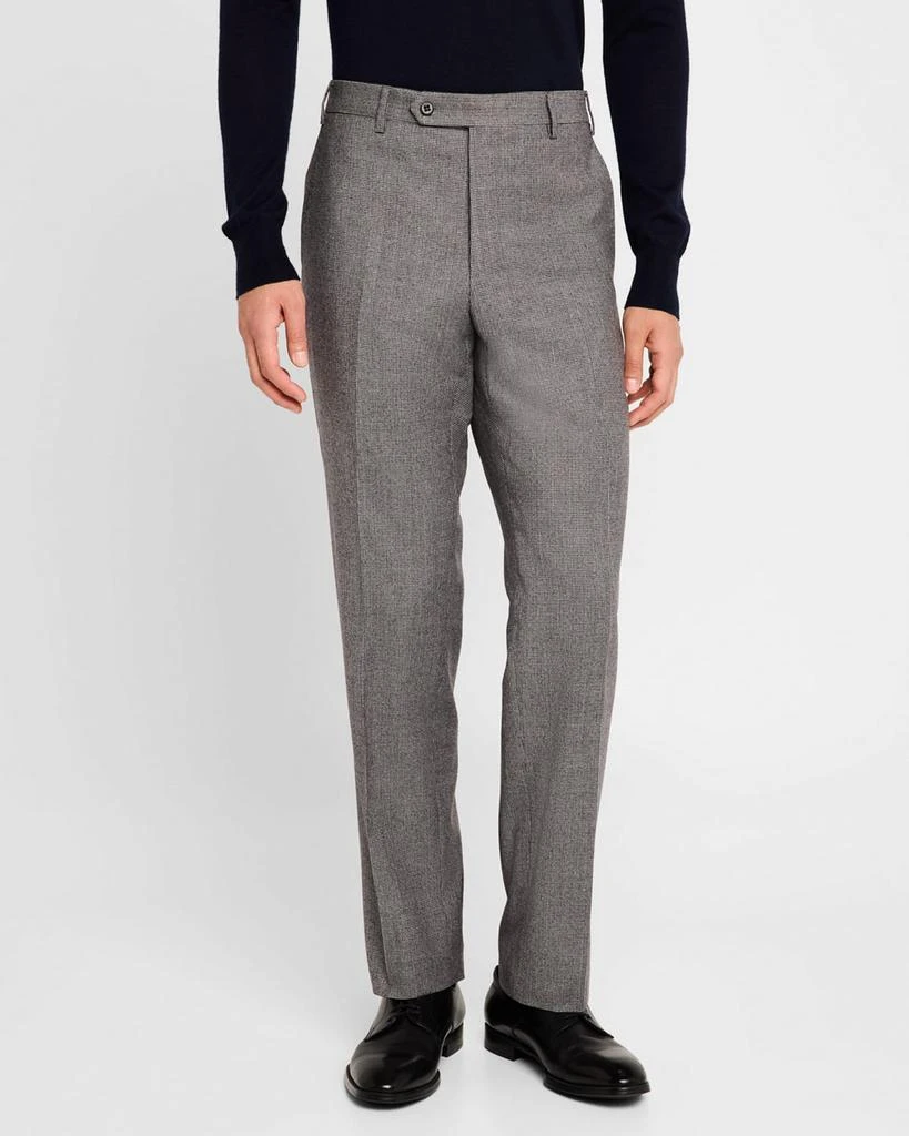 Zanella Men's Devon Mini-Check Wool Trousers 4