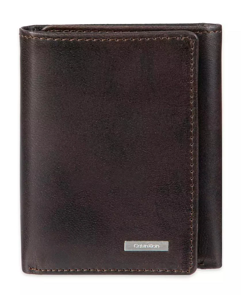 Calvin Klein Men's RFID Two Tone Arcadia Leather Trifold Wallet ...