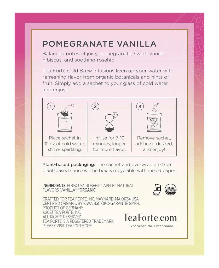 Tea Forte Cold Brew Duo and Poom Cup Tea Bundle, 4 Piece 3