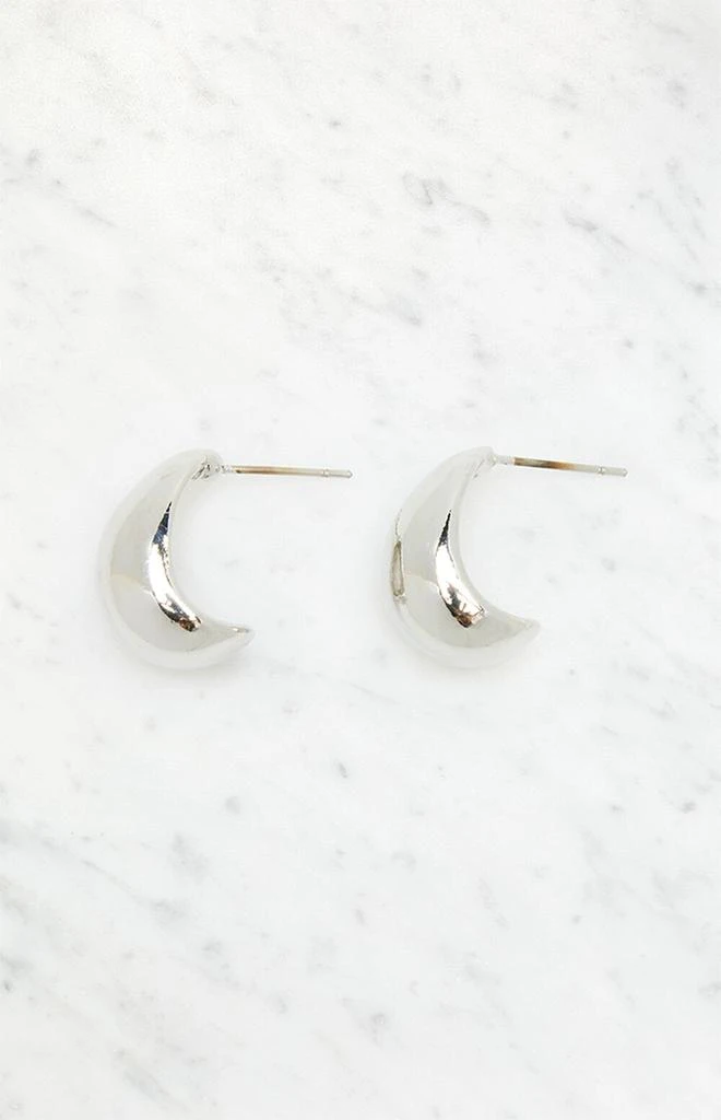 LA Hearts Dome Medium Hoop Earrings 1