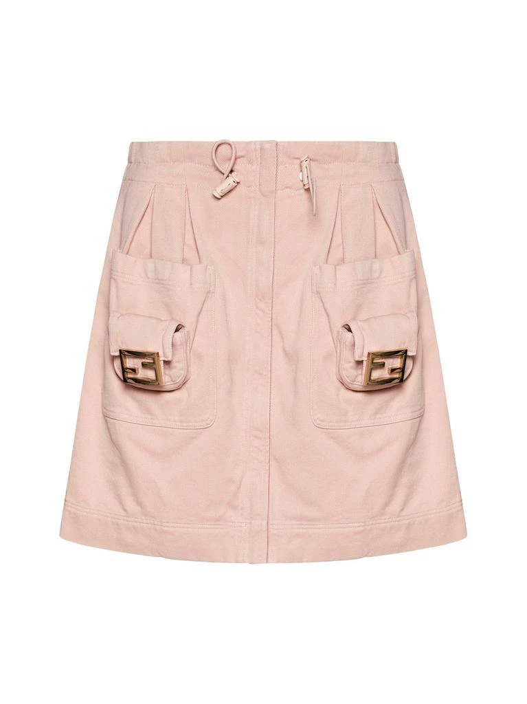 Fendi Fendi High-Waist Drawstring Mini Skirt 1
