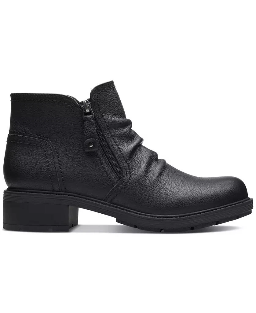 Clarks Women's Hearth Dove Lug Sole Ruched Booties 2