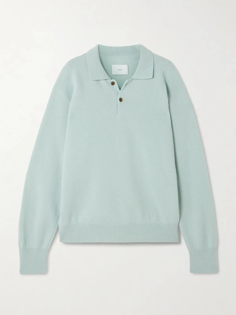 ssstein Brushed-wool Polo Shirt - Light blue