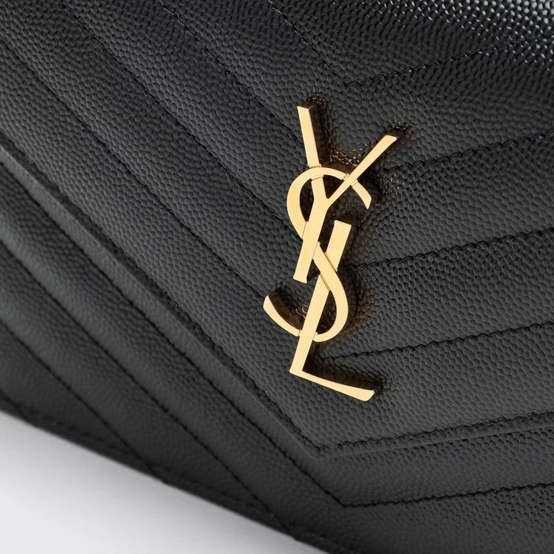 Yves Saint Laurent Cassandre black Envelope chain clutch bag 6