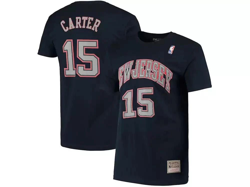 Mitchell and Ness Men's New Jersey Nets HD Print Player T-Shirt - Vince Carter 1