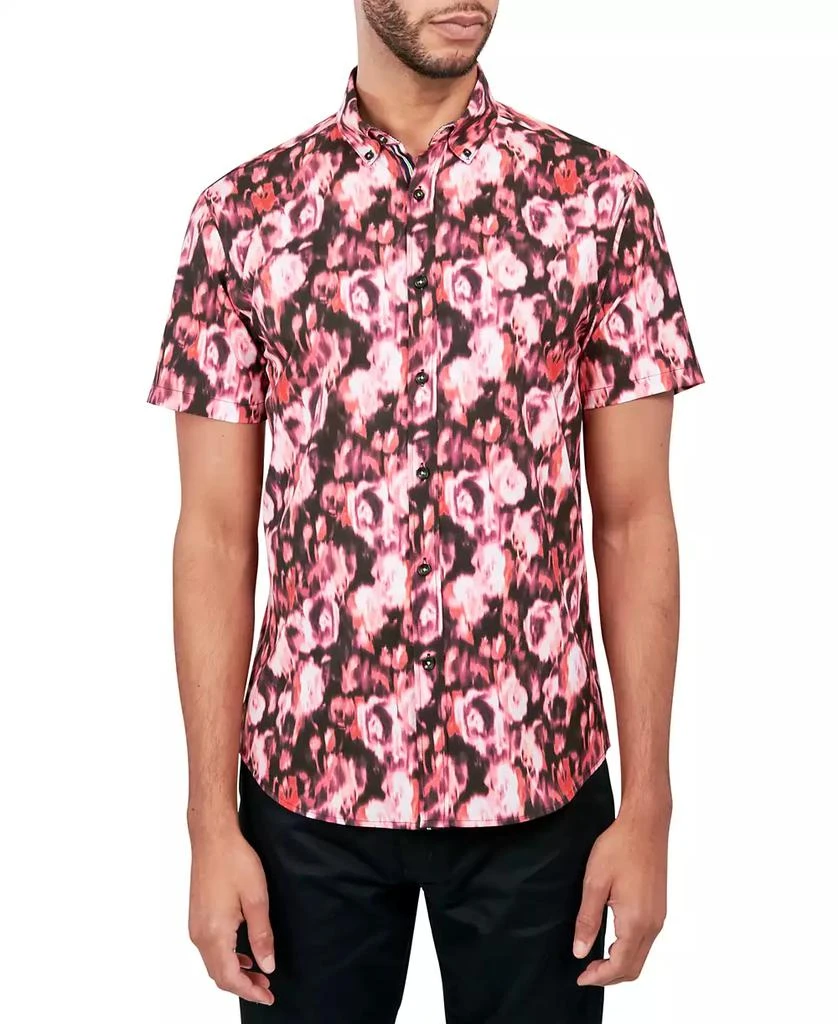 Society of Threads Men's Regular Fit Non-Iron Performance Stretch Floral Print Button-Down Shirt 1