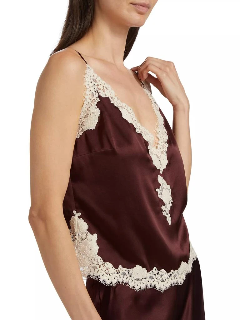 DÔEN Kira Lace-Trim Silk Camisole 6