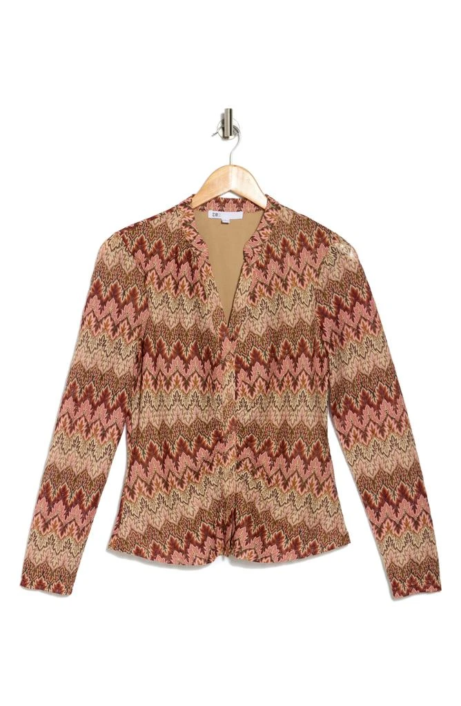 DR2 by Daniel Rainn Flame Stitch Long Sleeve Button-Up Top 3