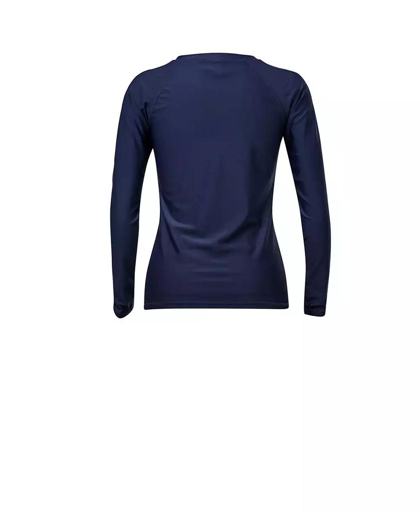 Snapper Rock Ladies Navy Half Zip LS Rash Top