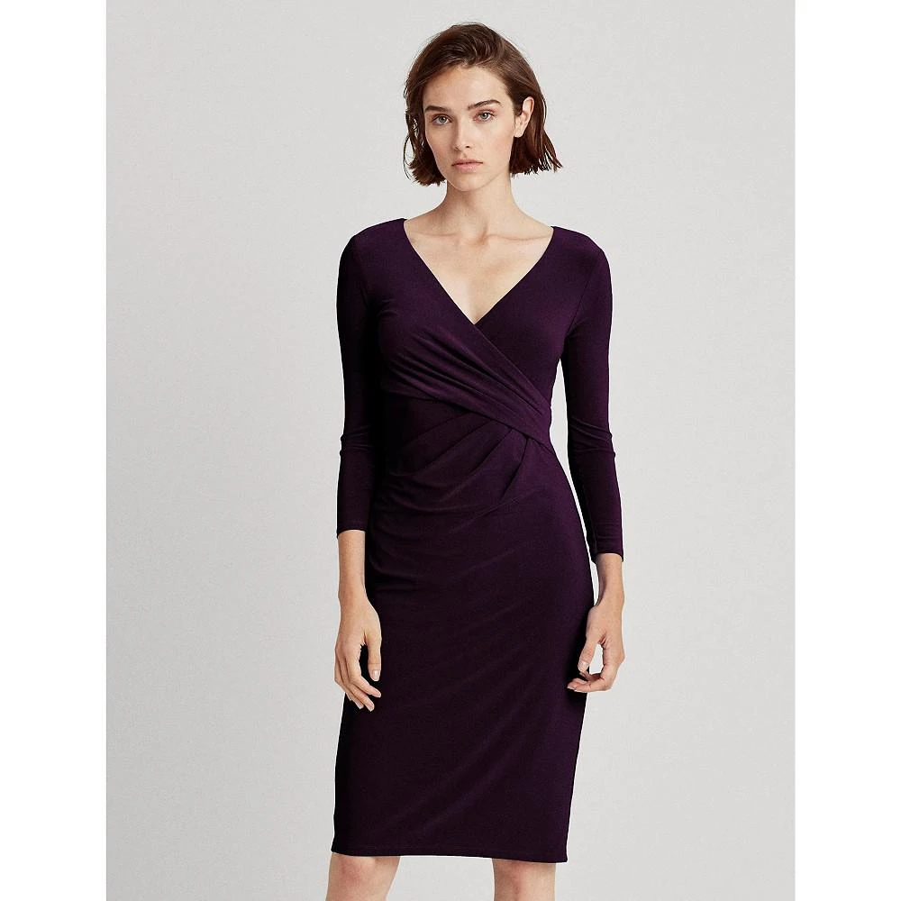 Ralph Lauren 3/4-Sleeve Ruched Jersey Dress 3