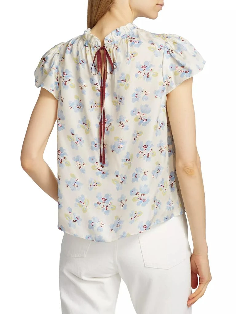 DÔEN Yvie Gathered Silk & Viscose Top 5