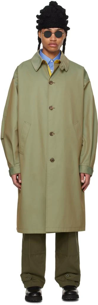 Comme des Garcons Khaki Spread Collar Trench Coat 1