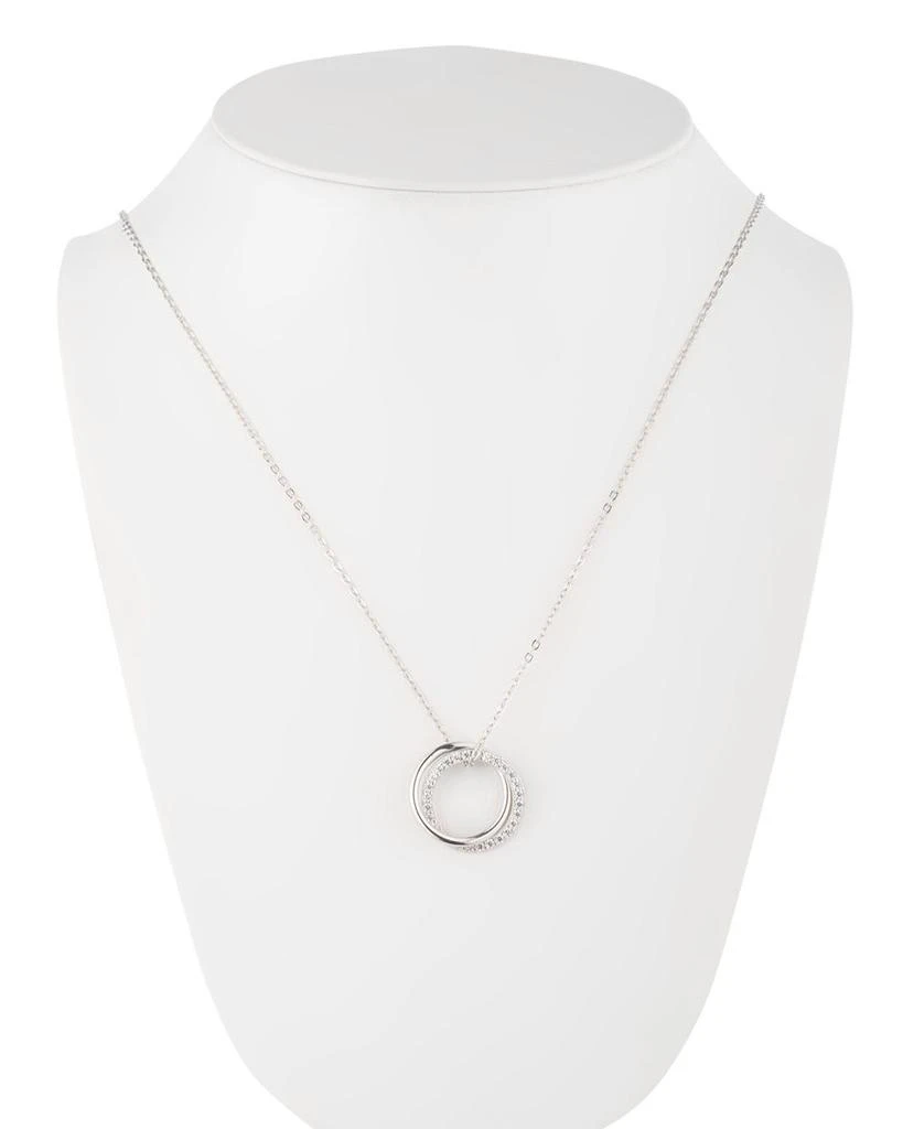 Ralph Lauren Pavé Ring Pendant Necklace in Sterling Silver, 16"-19" 3