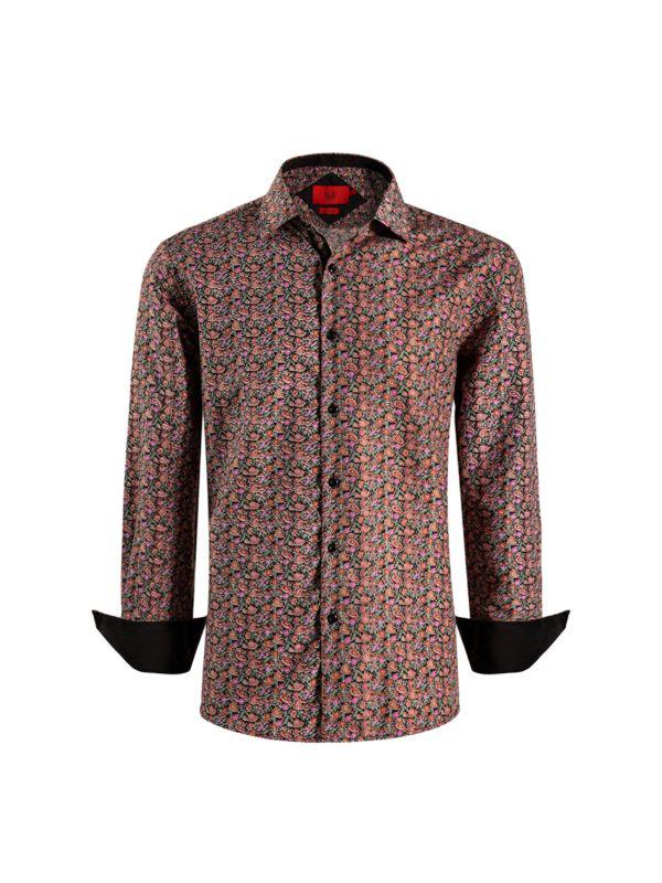Elie Balleh Slim Fit Paisley Print Shirt